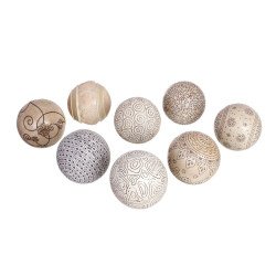 S/8 bolas deco resina decoración 10 x 10 x 10 cm