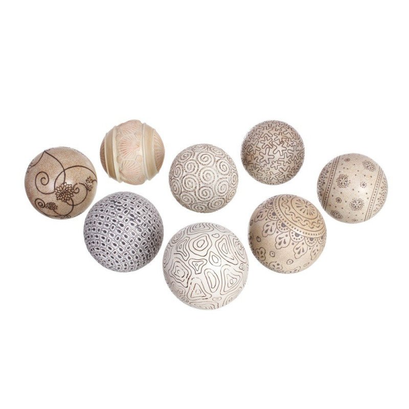 S/8 bolas deco resina decoración 10 x 10 x 10 cm