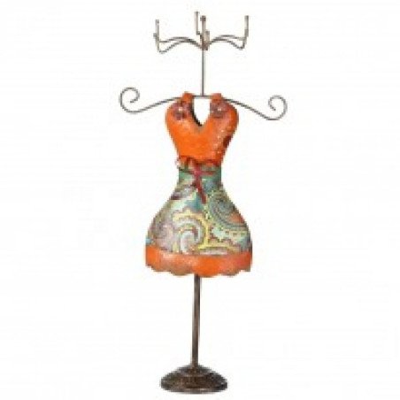 Maniqui cuelga joyas naranja metal 27,30 x 10,80 x