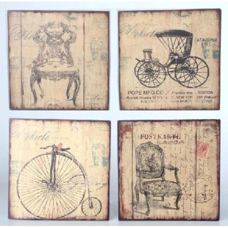 Cuadro metal vintage 25x25