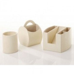 Bote pu cocodrilo beige 9,00 x 9,00 x 10,00 cm