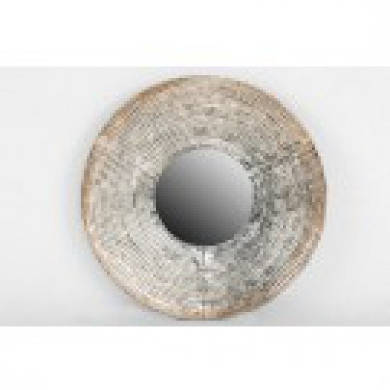 Espejo metal antique silver 35x3,5 cm