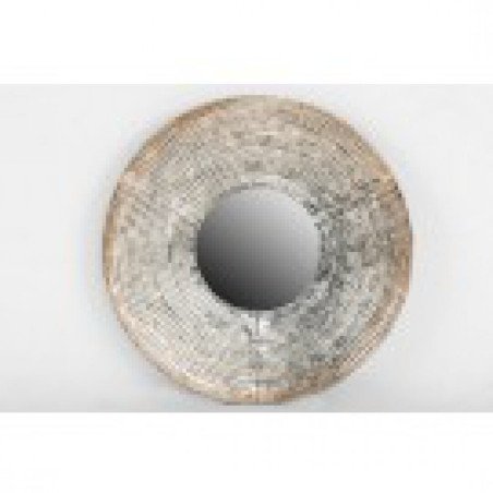 Espejo metal antique silver 35x3,5 cm