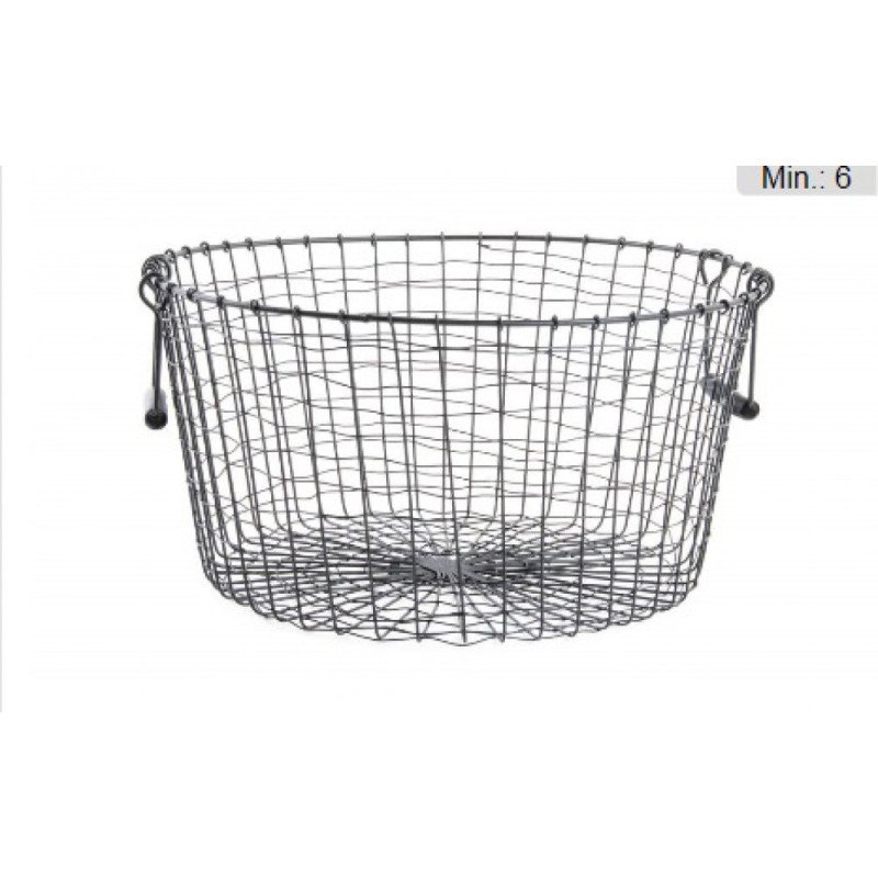 Cesta metal 40x21 negro country