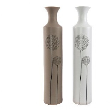 Jarron ceramica 9x40 flor 2col