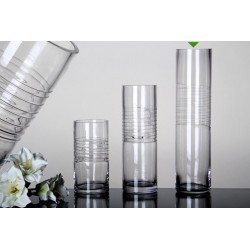Jarrón vidrio cilíndrico tendencia 10 x 10 x 40 cm