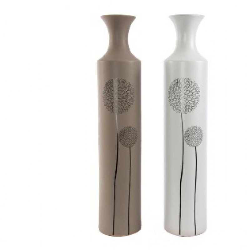 Jarron ceramica 9x40 flor 2col