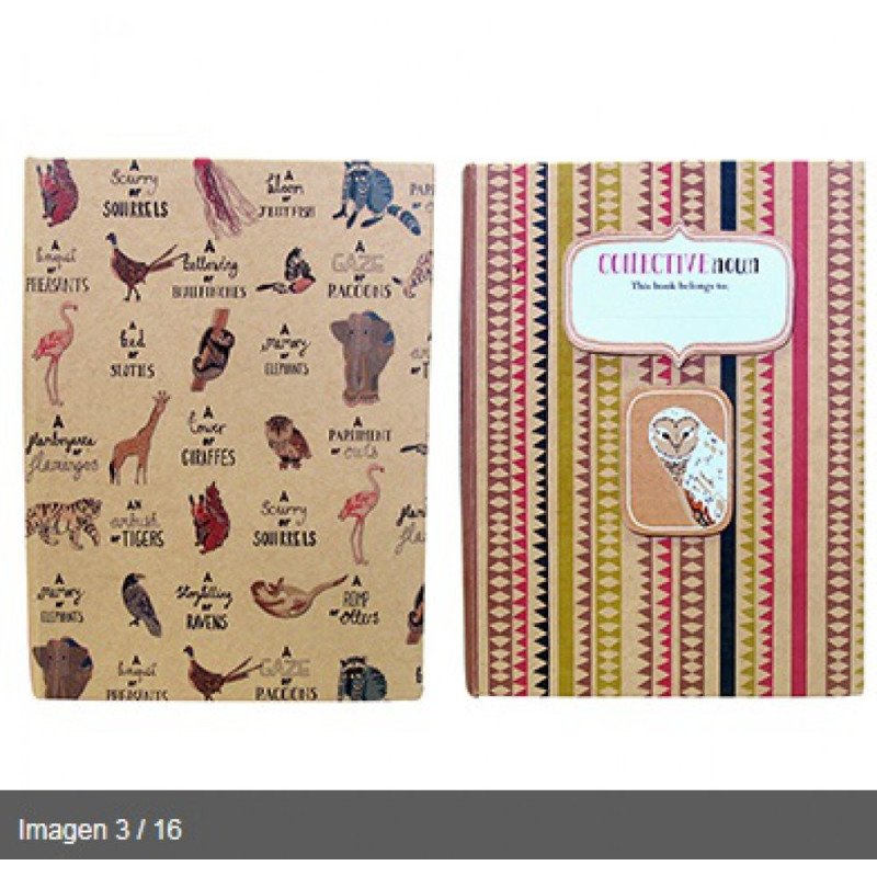 Set de dos libretas etnico animales