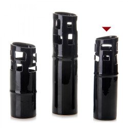 Jarrón holes negro cerámica 8,50 x 8,50 x 29,50 cm