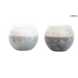 Vela bola cristal 12x10 glaseado 2col