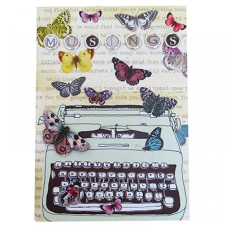 Libreta maq- escribir mariposa
