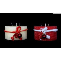 Vela 13x8 rustic cuerda bola 770gr. 2col