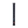 Base multiple de aluminio 8 tomas con 1.5 mt de cable y con interruptor