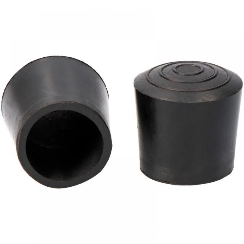 Contera goma redonda exterior ø 22 mm negro