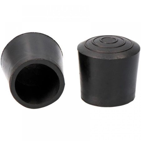 Contera goma redonda exterior ø 22 mm negro