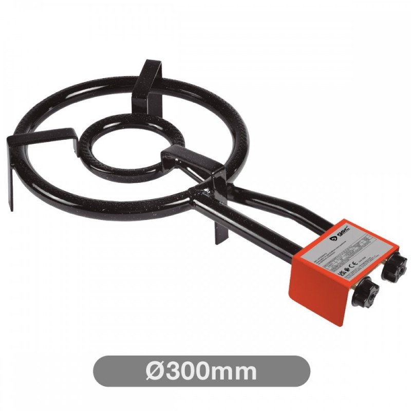 Paellero a gas doble ø300mm para paelleras de ø200mm a ø420mm