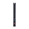 Base multiple de aluminio 8 tomas con 1.5 mt de cable y con interruptor