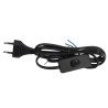 Prolongador de cable c/interruptor -negro-