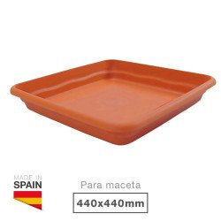 Plato maceta 40 cm terra para maceta de 44cm cuadrada