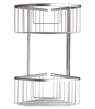 Rinconera ducha doble maxi aluminio inox c/adhesivo