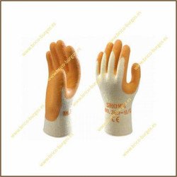 Guante caucho naranja showa -en388-