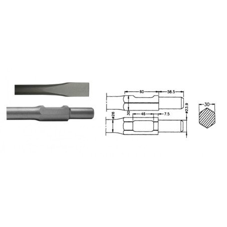 Cincel-pala hitachi 410mm