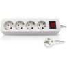Base multiple 4 tomas con 1.5 mt de cable y con interruptor