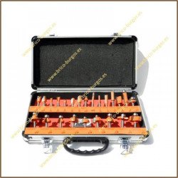 Maletin fresas para madera 24 piezas harry lombart