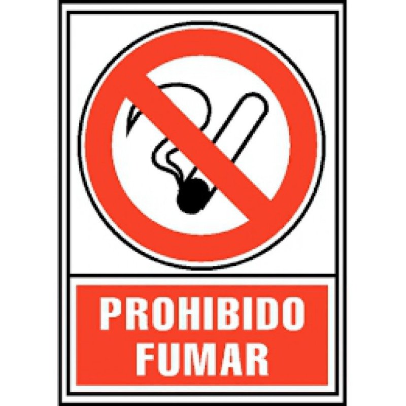 Señal pvc prohibido fumar