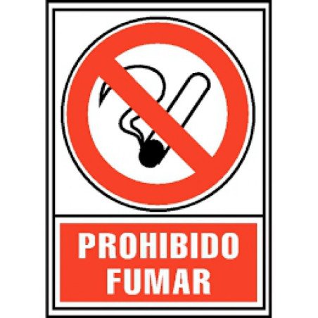 Señal pvc prohibido fumar