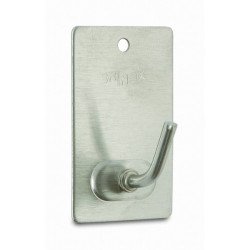 Percha adhesiva mediana acero inox