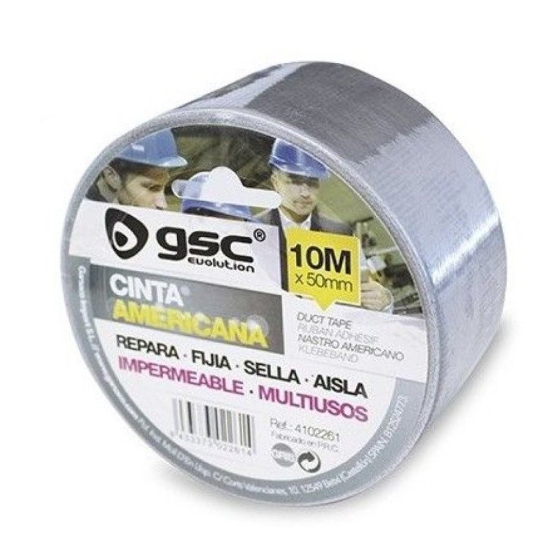 Cinta adhesiva multiuso 50 mm x 10 mt -plata-