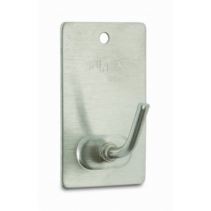 Percha adhesiva mediana acero inox