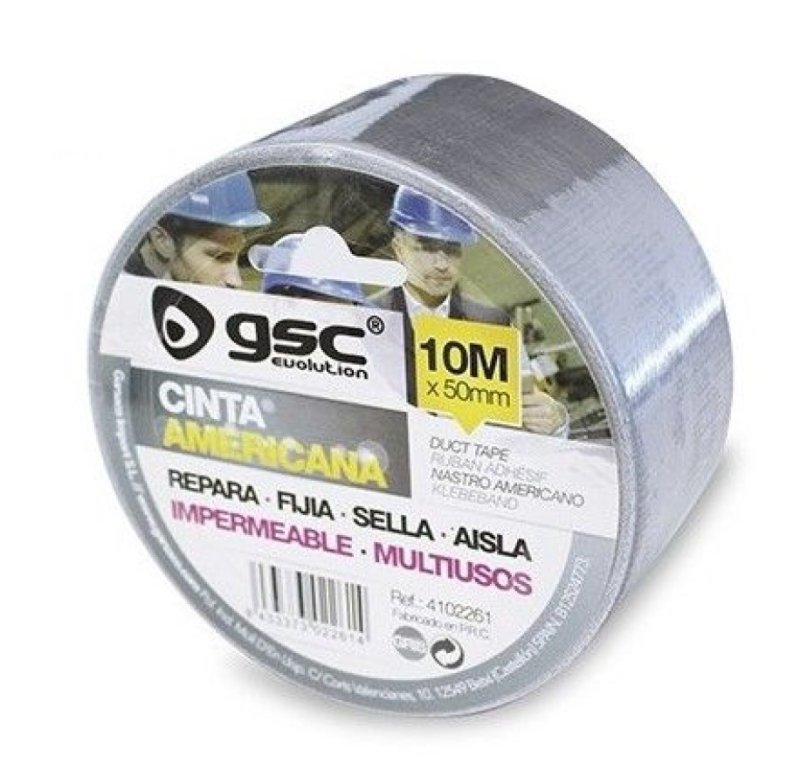 Cinta adhesiva multiuso 50 mm x 10 mt -plata-